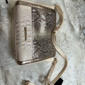 Chic Cream and Gold Crossbody Bag